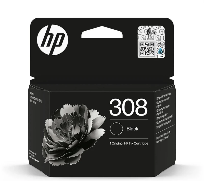 Image of HP 308 Black Ink Cartridge - 7FP21UE (Original)