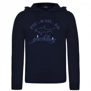Image of Paul And Shark Long Sleeved Hooded Sweatshirt - Navy 150