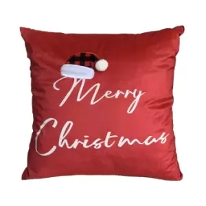 Image of The Spirit Of Christmas Merry Xmas Cushion 88 - Red