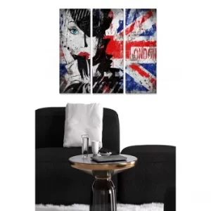 Image of MDF8027454 Multicolor Decorative MDF Painting (3 Pieces)