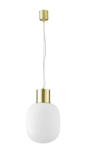 Image of Fellini Globe Ceiling Pendant, Gold, Opal, E27