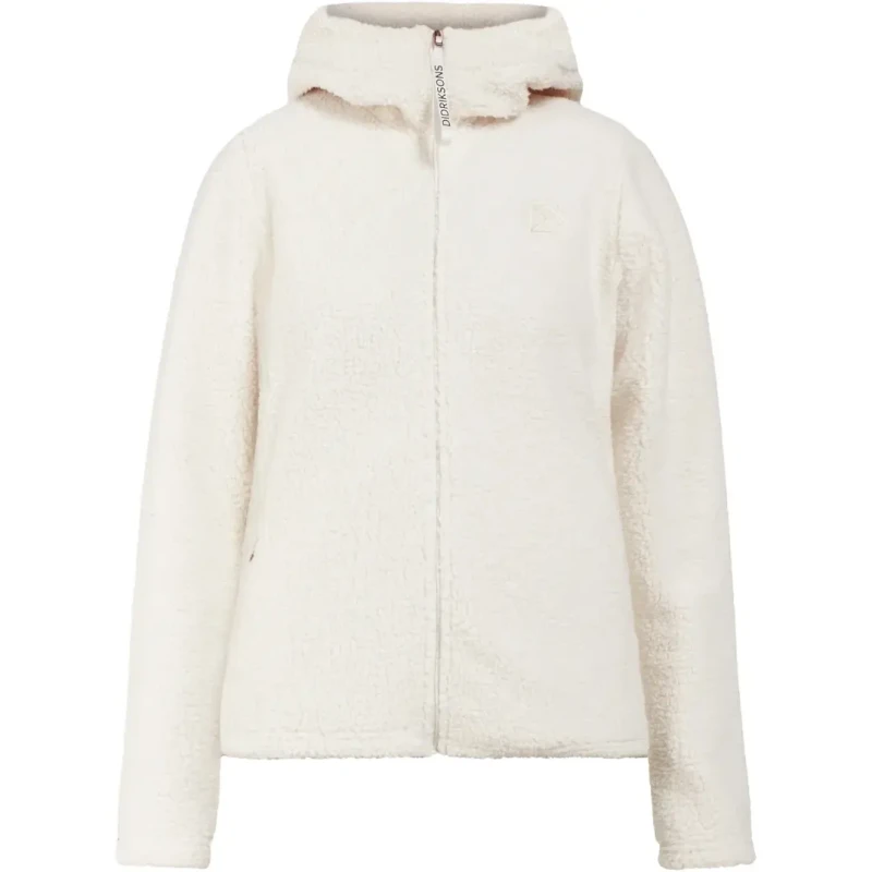 Image of Womens full zip hoodie Didriksons Anniken Blanc Female 48