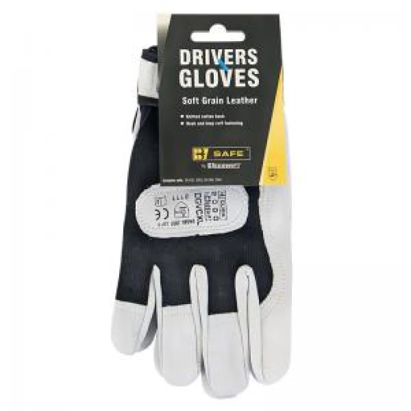 Image of Beeswift Beeswift Drivers Gloves 1 Pair Soft Grain Leather Black XL BS051XL