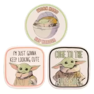 Image of Disney Star Wars The Mandalorian The Child 3pc Multicoloured Ceramic Gift Mini Trinket Tray Set VC700384L.PH