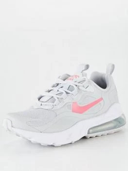 Image of Nike Air Max 270 React Junior Trainers - Pink/Grey