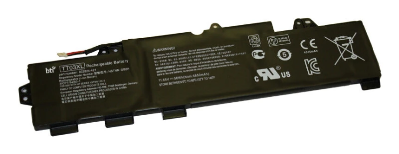 Image of BTI BTI TT03056XL-PL compatible 56Wh 3-cell battery for HP Elitebook 755 G5 850 G5 / Zbook 15U G5 TT03056XL-PL-BTI