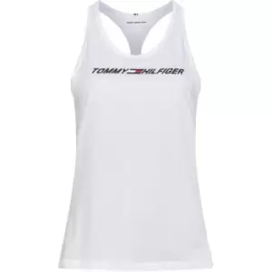 Image of Tommy Sport Graphic Mesh C-Nk Tank Top - White