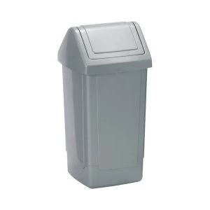 Image of Swing Top Bin 40 Litre Metallic
