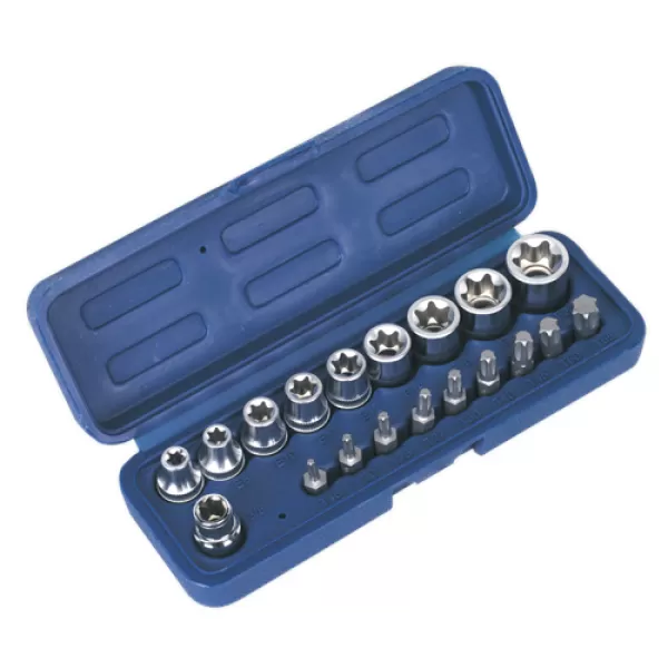 Image of Genuine SEALEY AK6191 TRX-Star Socket & Bit Set 19pc