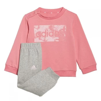 Image of adidas Essentials Sweatshirt and Pants Kids - Rose Tone / Clear Pink