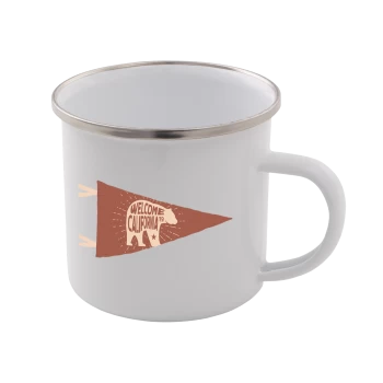 Image of Welcome To California Enamel Mug - White