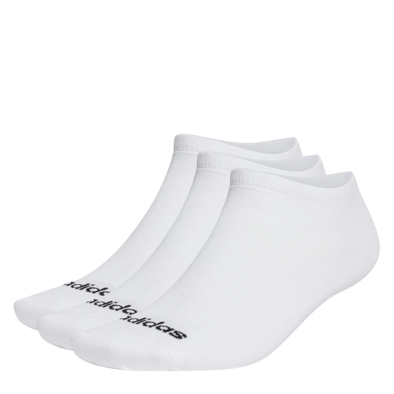 Image of adidas Low Cut 3 Pack No Show Socks - White White 4 -8