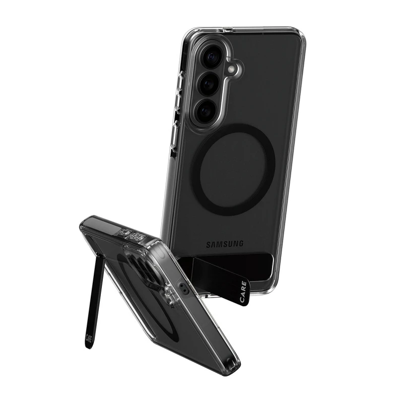 Image of PanzerGlass PanzerGlass CARE by Case Transparent w. Black Kickstand & Qi Samsung Galaxy S26+ CR14669