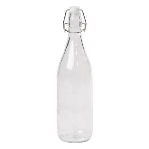 Image of Tala Clip Top Ceramic Lid Cordial Bottle, 1 Litre, Clear