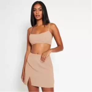 Image of I Saw It First Textured Tailored Bralet - Neutral