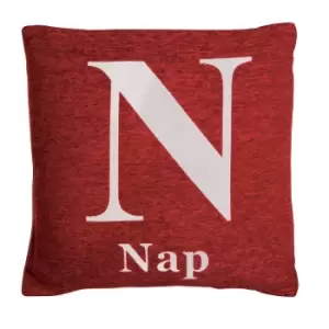 Image of Premier Housewares 'Nap' Cushion - Red