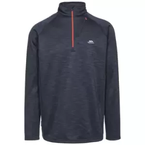 Image of Trespass Mens Collins Half Zip Fleece Top (S) (Navy Marl)