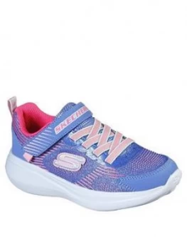 Image of Skechers Girls Gorun Fast Sparkle Strap Trainer - Blue
