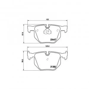 Image of Rear Brake Pad Set BREMBO P 06 029