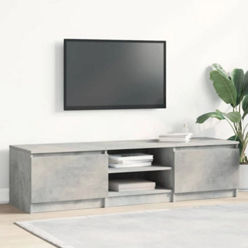 Image of Vidaxl TV Cabinet Concrete Grey 140X40X35.5cm Engineered Wood TV Cabinets