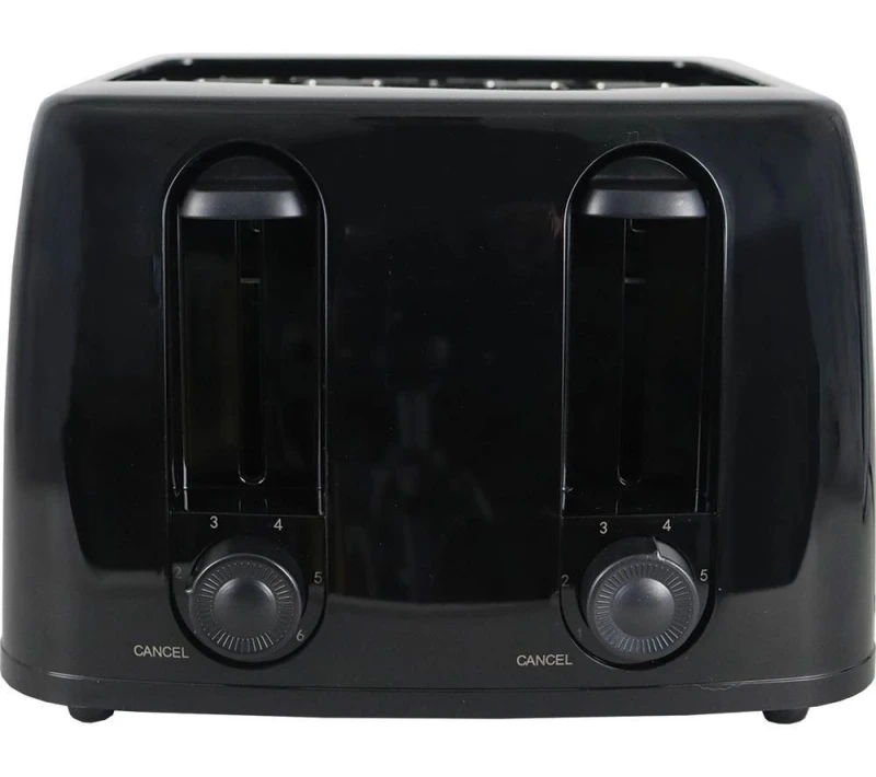 Image of IGENIX IGT0445B 4-Slice Toaster - Black 5016368014042