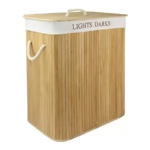 Image of Light & Dark Bamboo Laundry Hamper M&amp;W