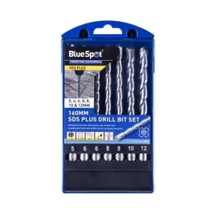 Image of 7 Piece 160mm SDS Plus Drill Bit Set (5-12mm)