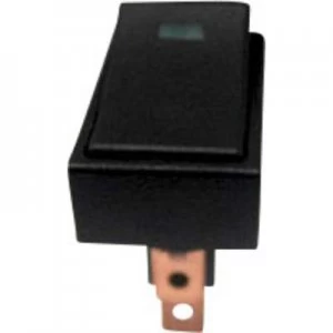 Image of SCI Car toggle switch R13 207L SQ GREEN 12VDC 12 Vdc 20 A 1 x OffOn latch