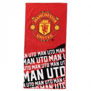 Image of Team Velour Towel - Man United