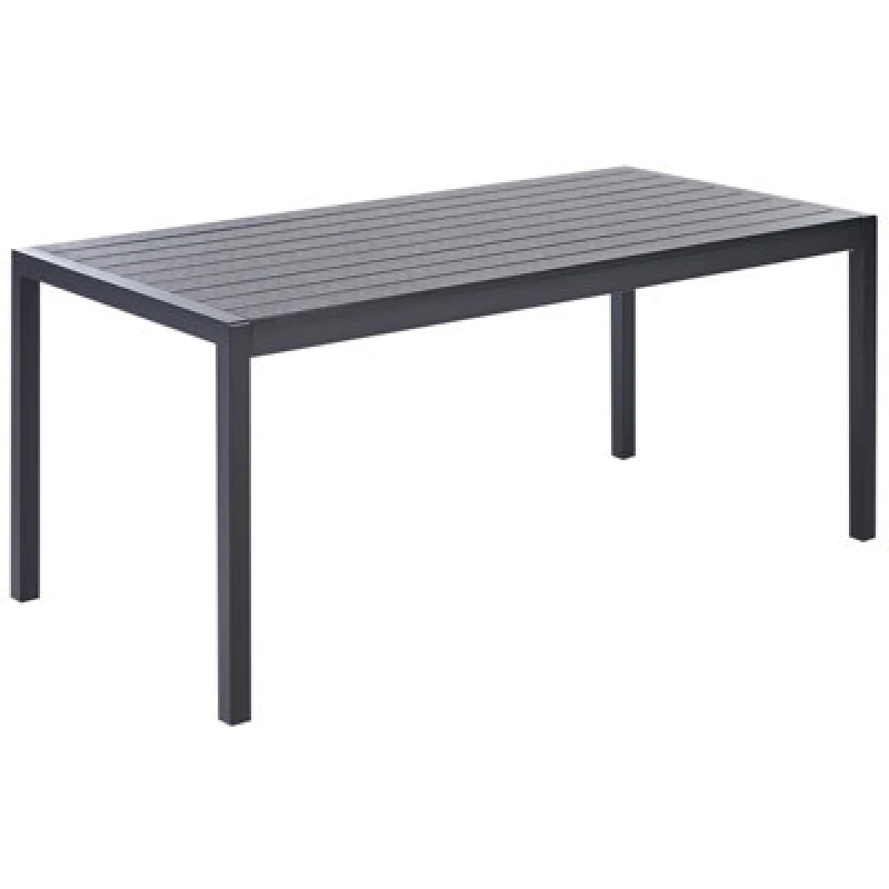Image of Beliani Garden Dining Table Vernio 180 Cm 90 Cm Metal Black