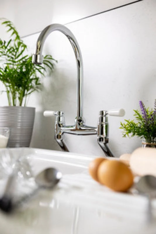 Image of Abode Traditional Bridge Mixer Tap - Chrome ACT3021 Chrome