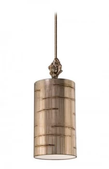 Image of 1 Light Round Small Ceiling Pendant Aged Silver, E27
