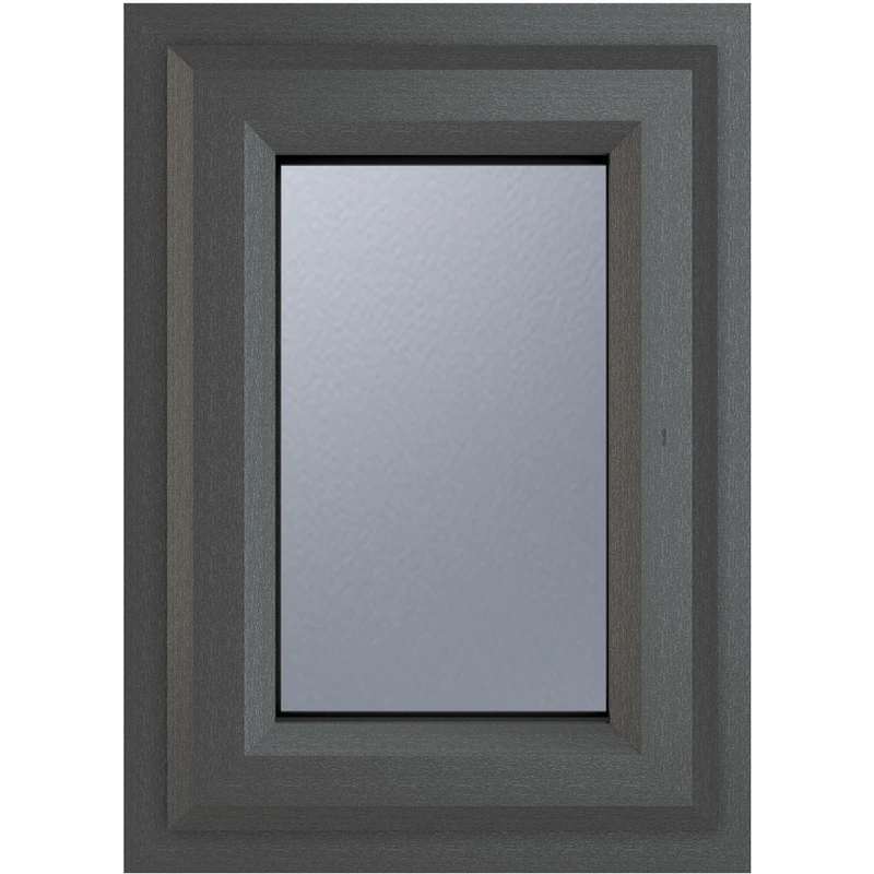 Image of Crystal Triple Glazed Window Grey/White Top 610 X 610Mm Obscure 3GRYWHOTG610610