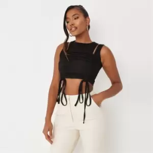 Image of Missguided Stripe Lace Balconette Bra - Black