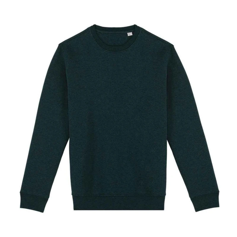 Image of Native Spirit Mens Crew Neck Sweatshirt in Dark Green Size: Large Dark Green Male L