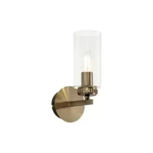 Image of Luminosa Lighting - Wall Lamp Switched, 1 x E14, Antique Brass