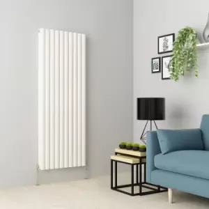 Image of Norden 1600 x 591mm White Double Oval Tube Vertical Radiator