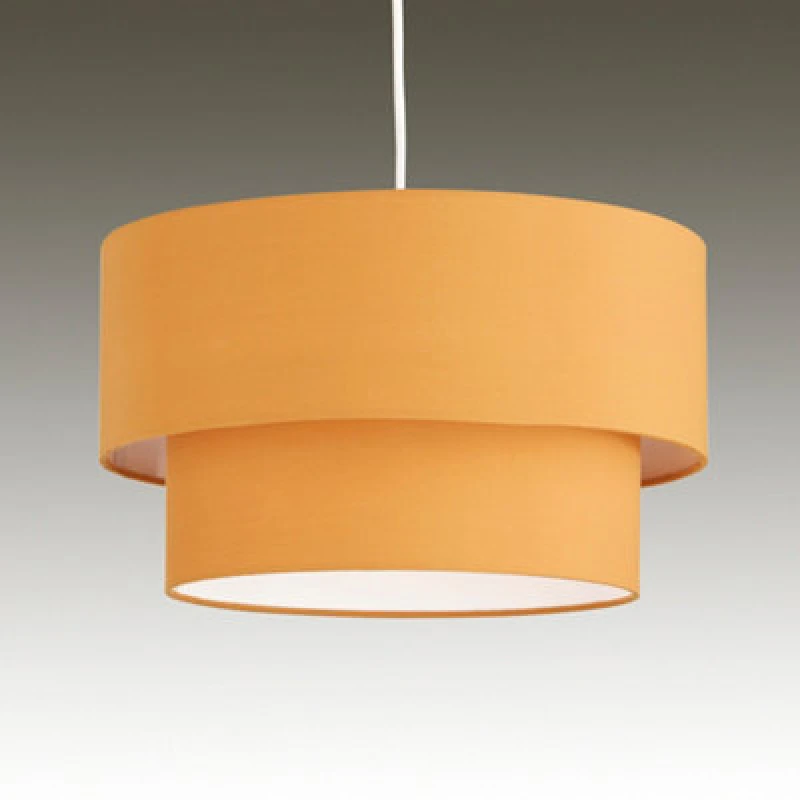 Image of K Living Rona Ochre 2 Tier Pendant Shade With Inner White Lining Non Electric
