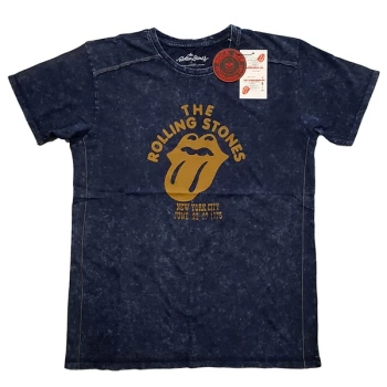 Image of The Rolling Stones - NYC '75 Unisex Medium T-Shirt - Blue