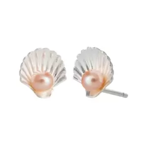 Image of Disney Princess Sterling Silver Fresh water pearl Shell Stud Earrings E905290SMPL