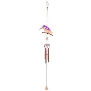 Image of Kingfisher Purple Metal & Glass Windchime