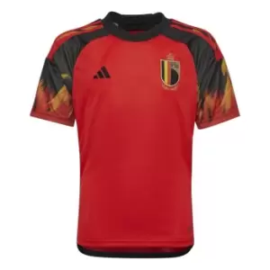 Image of adidas Belgium Home Shirt 2022 2023 Juniors - Red