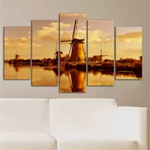 Image of 5PMDF-3 Multicolor Decorative MDF Painting (5 Pieces)