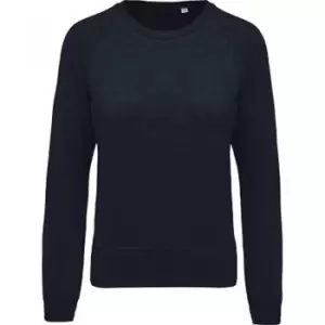 Image of Kariban Womens/Ladies Organic Raglan Sweatshirt (M) (French Navy Heather)