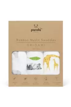 Image of Panda 100% Bamboo Baby Muslin - Origami (3 pack)