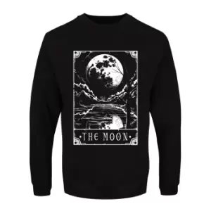 Image of Deadly Tarot Mens The Moon Sweatshirt (M) (Black/White)