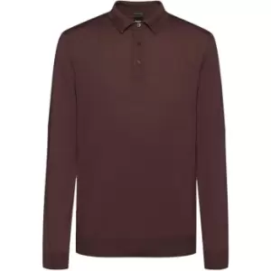 Image of Boss Bono Polo Sweater - Brown