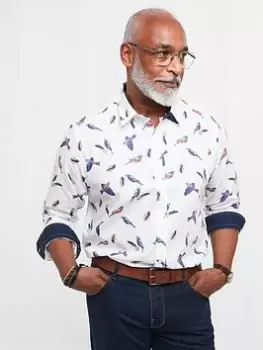 Image of Joe Browns Brilliant Bird Shirt - White Size M Men