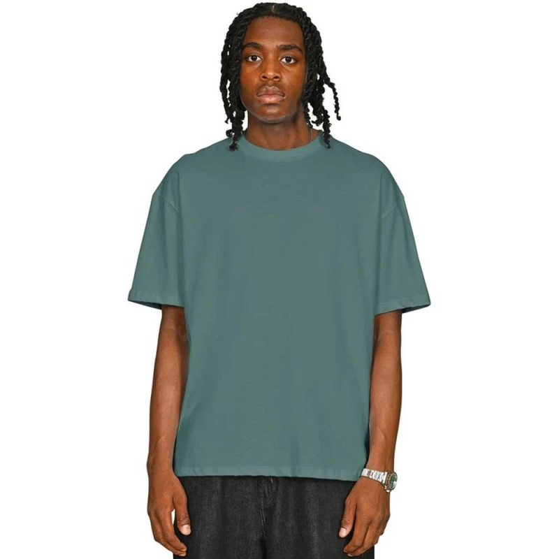 Image of Casual Classics Mens Combed Ringspun Cotton Oversized T-Shirt in Green Size: XS Green Male XS