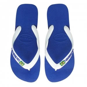 Image of Havaianas Havaianas Brazil Logo Flip Flops - MarineBlue 2711